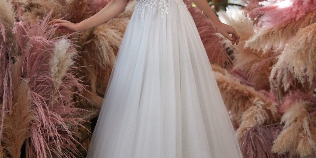 brautatelier ried-nicole milano-pronovias group-co12184-brautkleid-vintage-tüll-glitzer-vorne-1