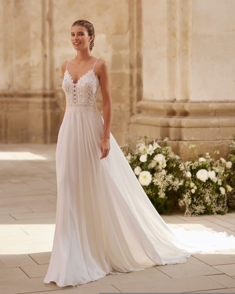 alma novia_brautatelier ried_hamela_9B15_chiffon_grobe spitze_vintage_spaghettiträger_vorne_1-min