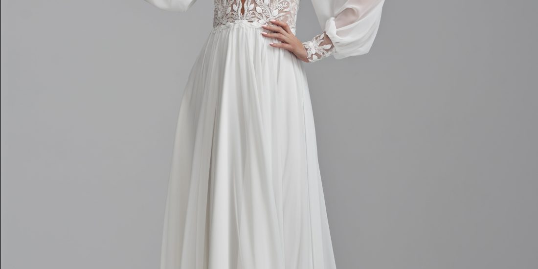 annais-brautatelier ried-alessia-brautkleid-lang arm-chiffon-ivory-vorne-1-min