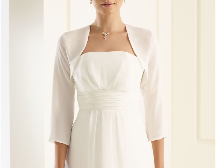 bianco evento-brautatelier ried-e167-bolero-ohne spitze-chiffon-ivory-vorne-1-min
