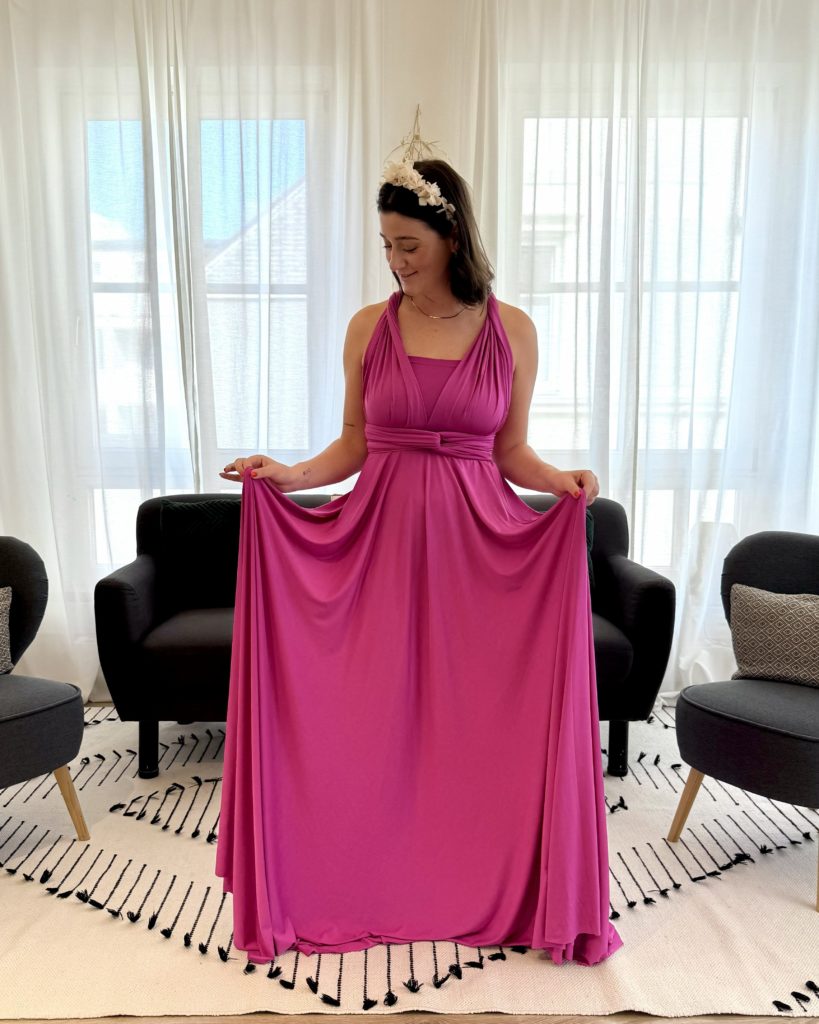 brautatelier-brautschwester-wickelkleid-fushsia-vorne-2-min